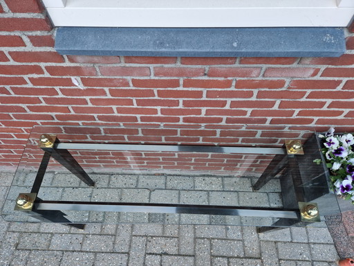 Mesita auxiliar de estilo Hollywood Regency/Art Deco, década de 1980.