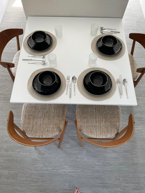 Image 1 of 4 x Helge Sibast Esstischstühle, Modellnummer 7, 1953