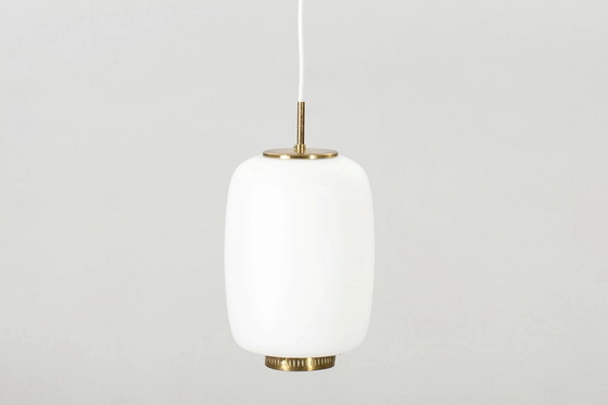 Two large glass Bent Karlby hanging lamps model Kina, Denmark 1960's – Pendant lamps, Crystal, Vintage (photo 2 of 5)