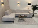 Sofá esquinero beige de 285x190cm