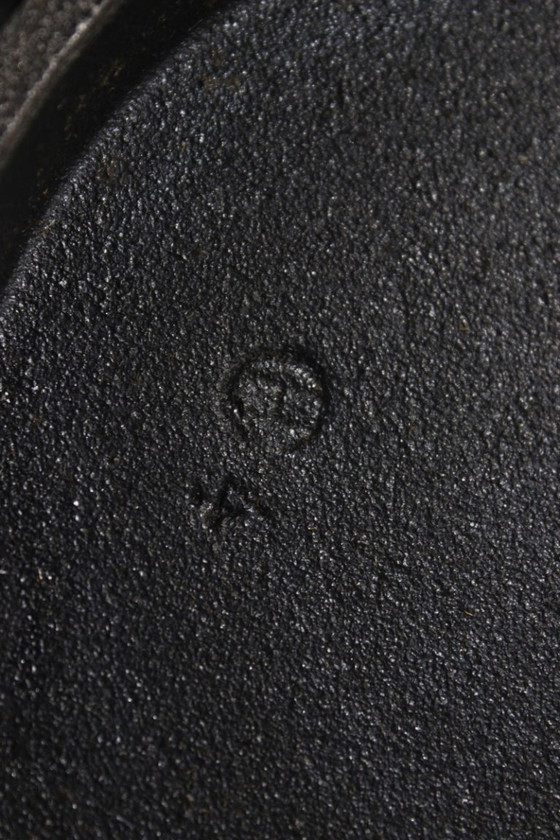 Image 1 of Cendrier Moderniste Sur Pied Métal & Teck Années 60 Design Scandinave Danois