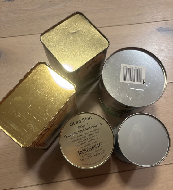 Set of 5 Old Dutch Vintage Tins – Incl. Efteling, Ot & Sien & Philips – Overig, Decorative Objects, Metal (photo 11 of 11)