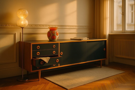 Image 1 of Aparador de pino de estilo moderno de mediados de siglo de Musterring International, década de 1960