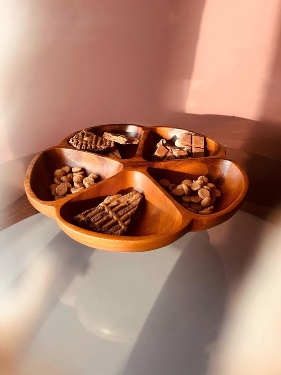 Image 1 of 🤎Ciotola girevole in legno per snack🤎