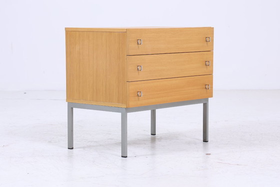 Image 1 of Mini cassettiera vintage degli anni '60 | Cassettiera del Medio Secolo | Contenitore retrò in legno #06-61