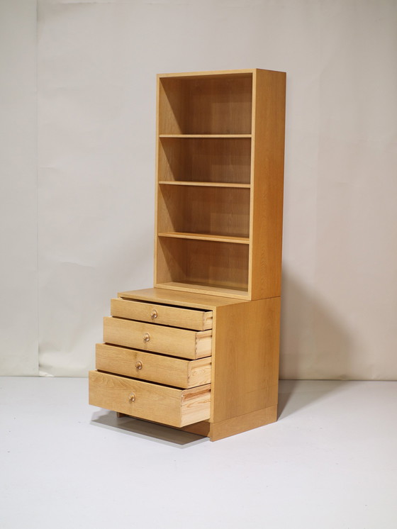Image 1 of Børge Mogensen bookcase chest of drawers oak Danish vintage