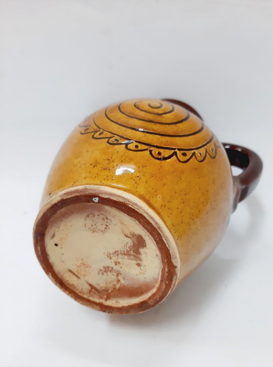 Image 1 of pichet vintage en céramique émaillée