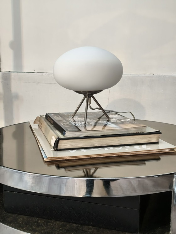 Space Age Driepoot UFO Lamp jaren 70 – Tafellampen, Metaal, Glas (photo 2 of 5)