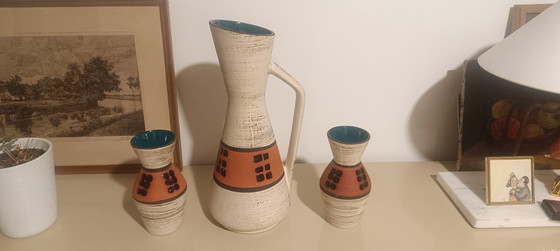 Image 1 of Vaso a padiglione e vasi laterali Scheurich Keramik. Set!!!