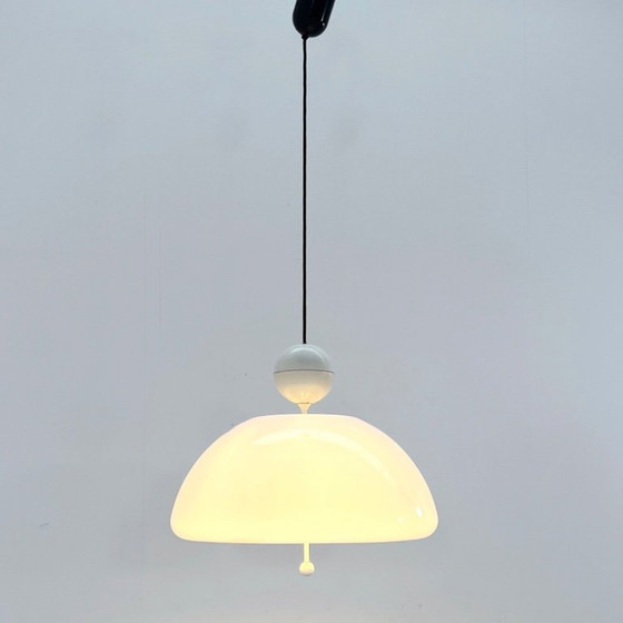 Image 1 of White Saliscendi Pendant Light by Elio Martinelli for Martinelli Luce, 1970s