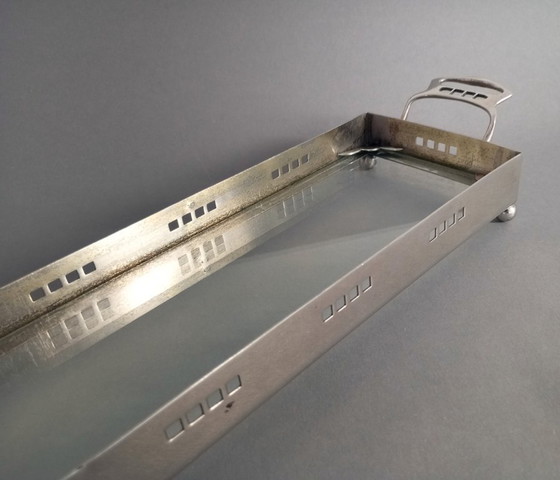 Image 1 of Hans Ofner/Josef Hoffmann secessionistisch dienblad voor Wolkenstein&Glückselig 1902