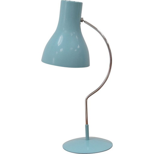 Lámpara de mesa vintage de metal y cromo de Josef Hurka para Napako, Checoslovaquia, 1960