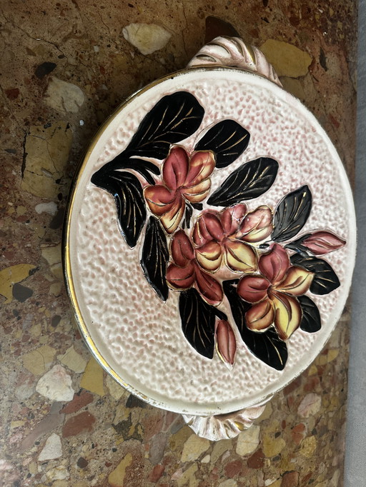 Centrotavola in ceramica Vallauris / cestino per la frutta / svuotatasche - anni '60