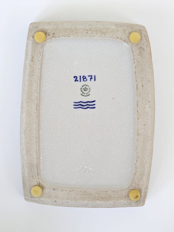 Image 1 of Ciotola Midcentury Royal Copenhagen di Jørgen Mogensen | Ciotola in gres brutalista Scarabeo Decor | Ceramica danese