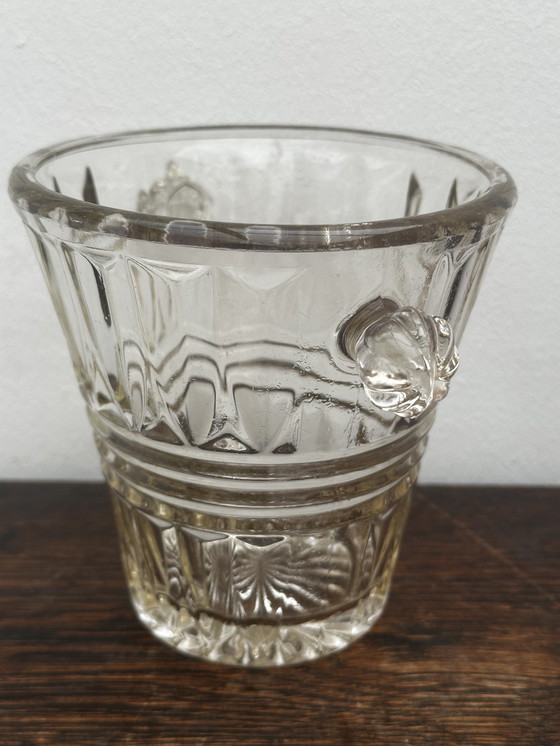 Image 1 of Small vintage cut glass ice bucket - H 12 cm