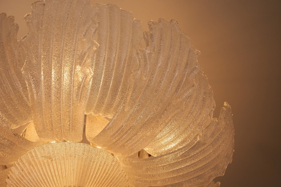 Plafoniera Murano Bianca Granilia in Vetro a Foglia, Plafoniere, Metallo, Bianco (foto 3 di 9)