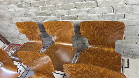 Image 1 of 6 vintage Scandinavische designstoelen uit de jaren 70