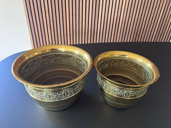 Image 1 of Macetas de latón de RIO Tiel, fabricadas en Holanda.