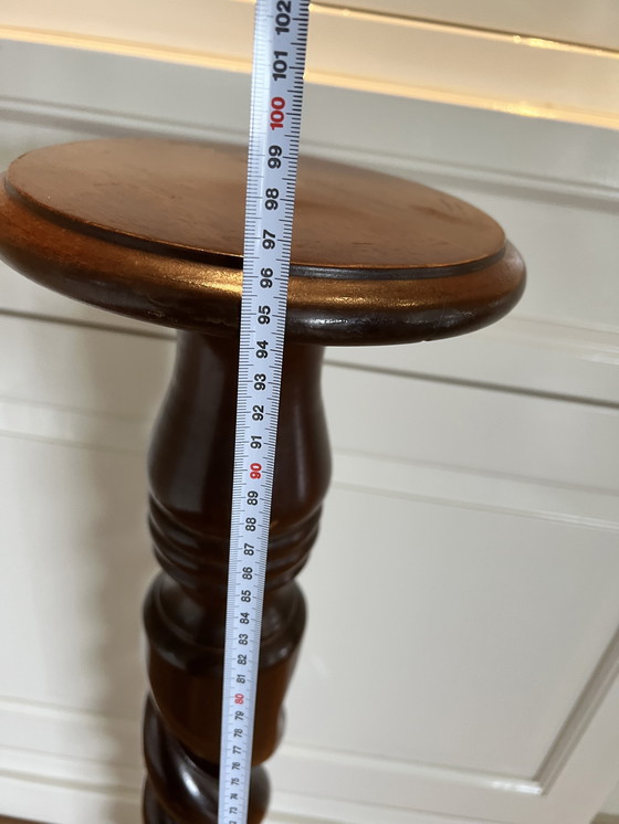 Image 1 of Solid turned twisted Piedestal mahogany
