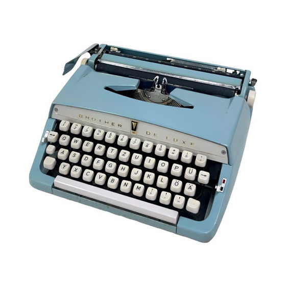 Image 1 of Brother De Luxe suitcase typewriter, Japan, 1970s.