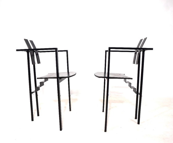 Image 1 of Ensemble de deux chaises de salle à manger KFF Trix Memphis par Karl Friedrich Förster, 1988