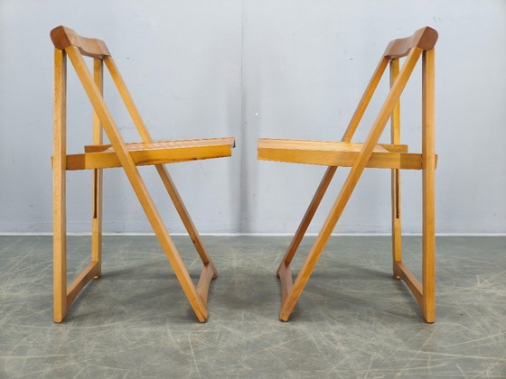 Image 1 of Ensemble de 4 chaises pliantes Trieste d'Aldo Jacober pour Alberto Bazzani
