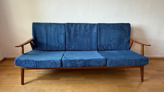 Image 1 of Divano danese a 3 posti in corda Divano anni '60 del Medioevo