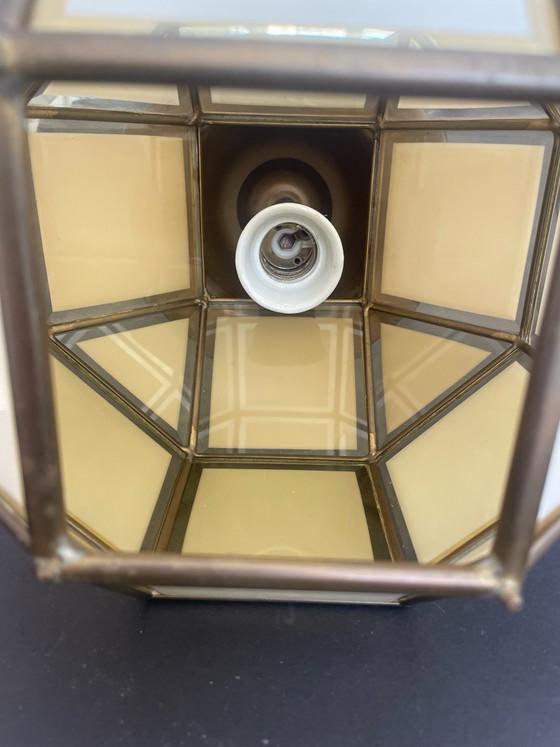 Amsterdam School Ceiling Light – Glass, Brass (photo 8 of 8)