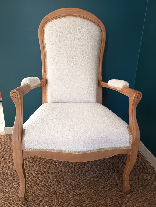Fully restored Voltaire armchair