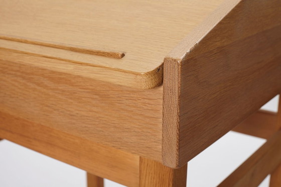 Sekretär aus Eichenholz, Dänemark, 1960er Jahre. – Schreibtisch, Wood, Brass (photo 12 of 16)