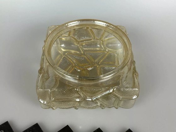 Image 1 of 60s 70s Brutalist Applique murale fer & verre Wall Lamp 60s 70s