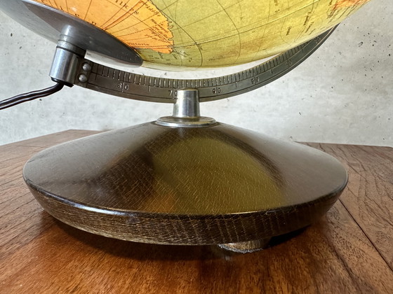 Image 1 of Vintage wereldbol ‘Colomb’ / verlichting - glas