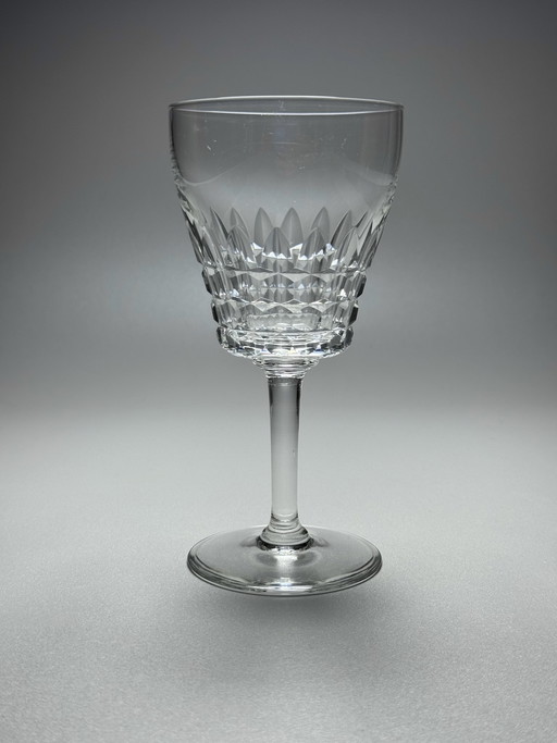 Val Saint Lambert – Sechsteiliges Set Kristall-Weingläser „Service Mery“ – Art Deco – 1940er Jahre