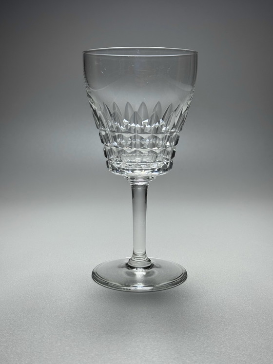 Image 1 of Val Saint Lambert – Sechsteiliges Set Kristall-Weingläser „Service Mery“ – Art Deco – 1940er Jahre