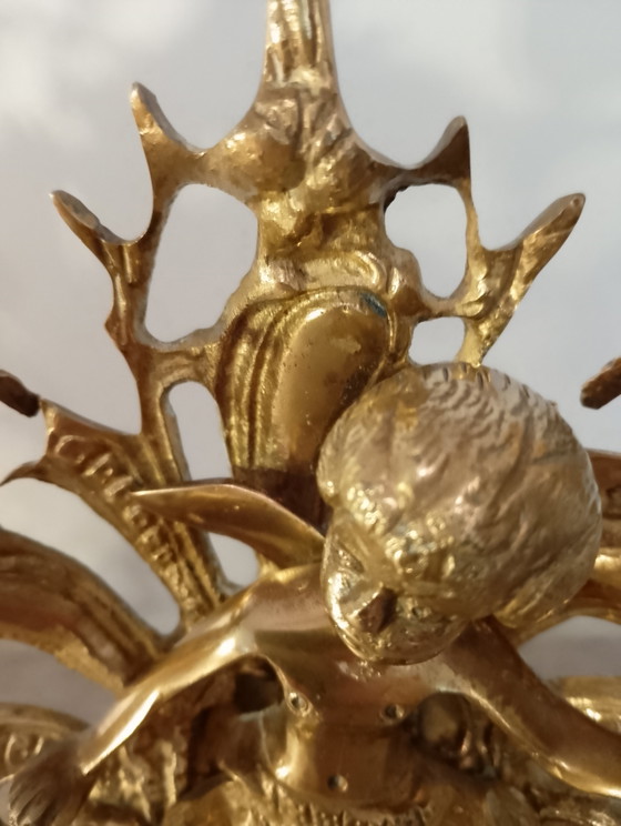 Image 1 of Candélabre en bronze nymphes ailées style Louis XV 19e France