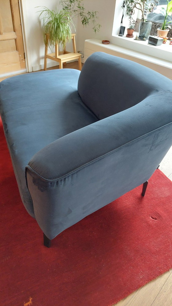 Chaise longue azul oscuro – XOOON, Metal, Textil (photo 6 of 6)