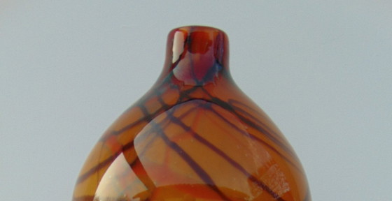 Image 1 of Jarrón decorativo de cristal en tonos tierra