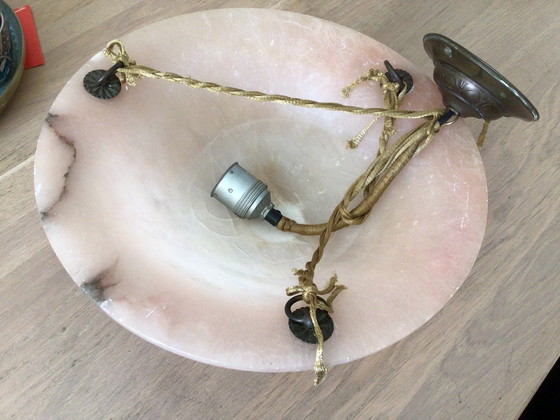 Image 1 of Lampada da sospensione Art Déco Albasten Schaal