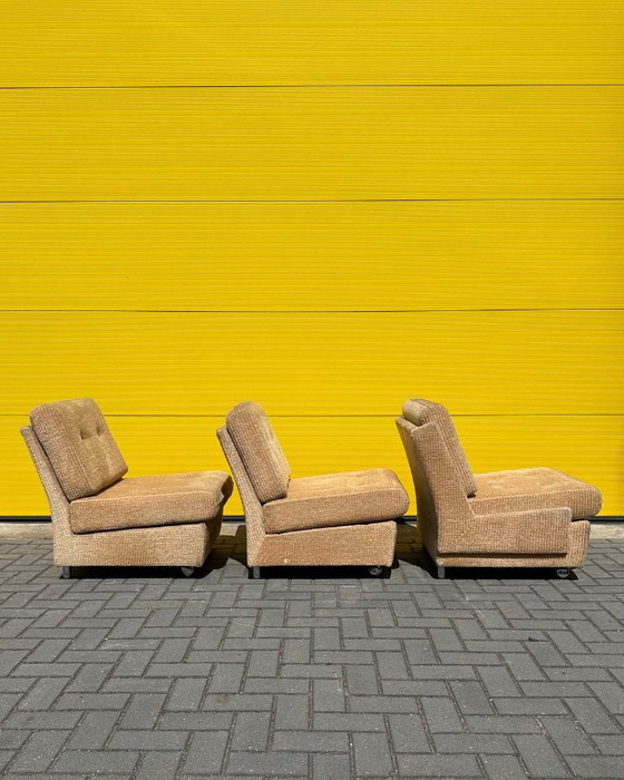 Vintage beige corduroy modular sofa – 70s – Velvet (photo 12 of 18)