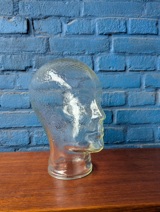 Image 1 of Glazen vintage mannequin hoofd