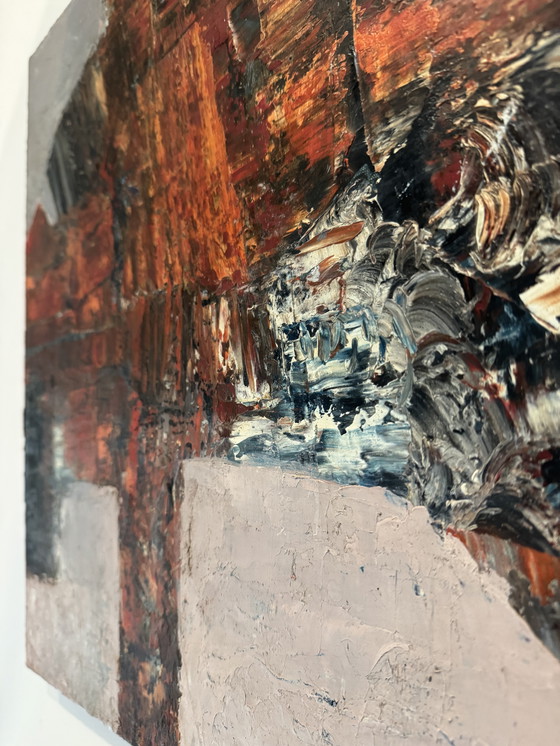 Image 1 of Tableau abstrait années 50