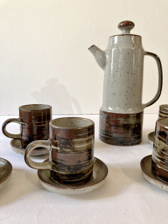 Image 1 of Servizio da caffè in gres, prodotto in Giappone