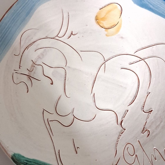 Giovanni Poggi Pferdeteller, Werkstatt Giorgio Albisola – San Giorgio, Dekorative Objekte, Ceramic (photo 5 of 6)