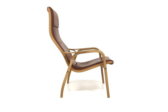 Sillón Escandinavo de Cuero de Yngve Ekström, 1970, Swedese, Sillones, Scandinavian (foto 5 de 7)