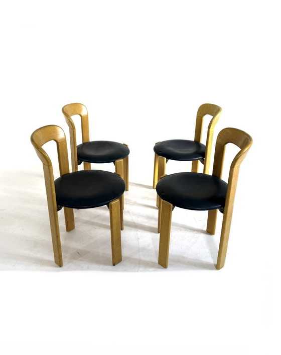 Image 1 of 4x Chaise Bruno Rey modèle 33, Kusch & co '70