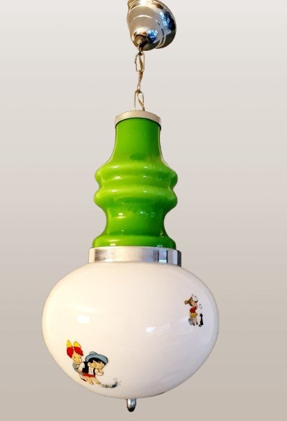 lampada a sospensione vintage XL stile Mazzega per bambini