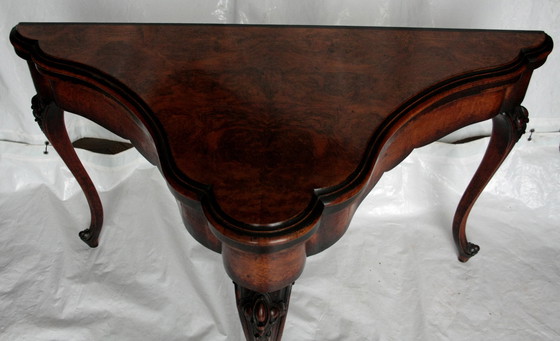 Image 1 of Engelse laat 18e-eeuwse speeltafel openklapbaar