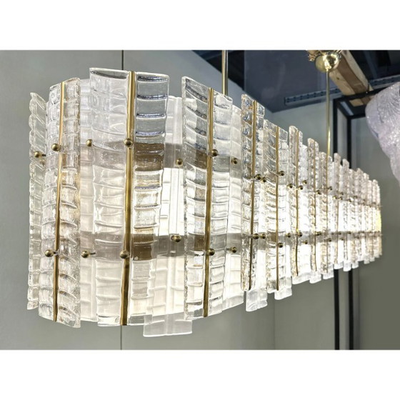 Image 1 of Modern Gold Murano Glass “Tropical” Chandelier by Simoeng, Italy