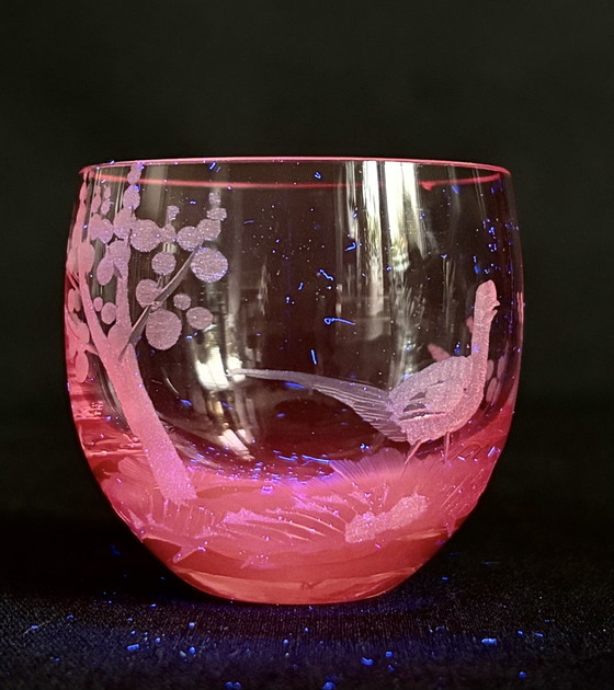 Ensemble de 5 verres à shot Moser Karlsbad « Culbuto » – Rowland Ward « Oiseaux sauvages » (photo 9 of 15)