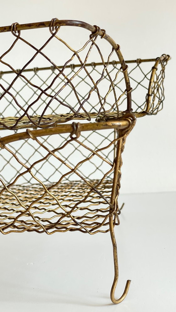 Image 1 of Vintage brass wire letter trays